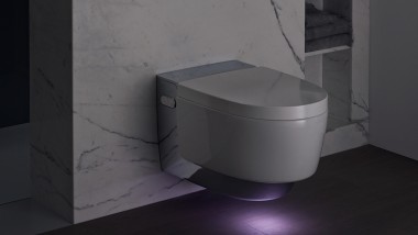 Geberit AquaClean Mera Comfort with activated orientation light